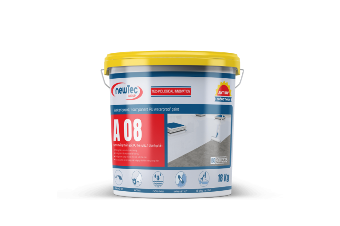 NEWTECOAT A08 -  Chống thấm gốc Polyurethane gốc nước một thành phần
